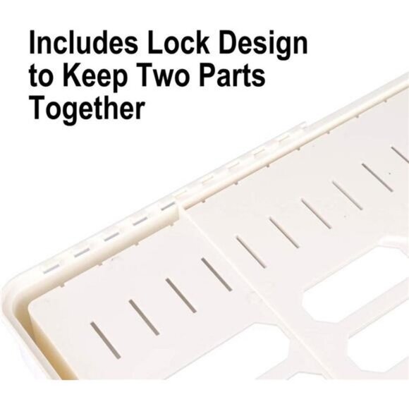 Expandable Food Storage Container Lid Organizer, White - Picture 2 of 5